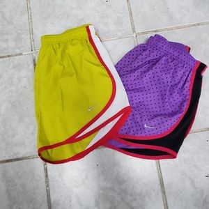 2 Nike Dri-fit running shorts